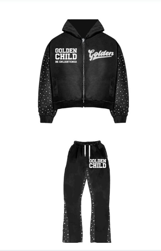 Golden Child Rhinestone Tracksuit